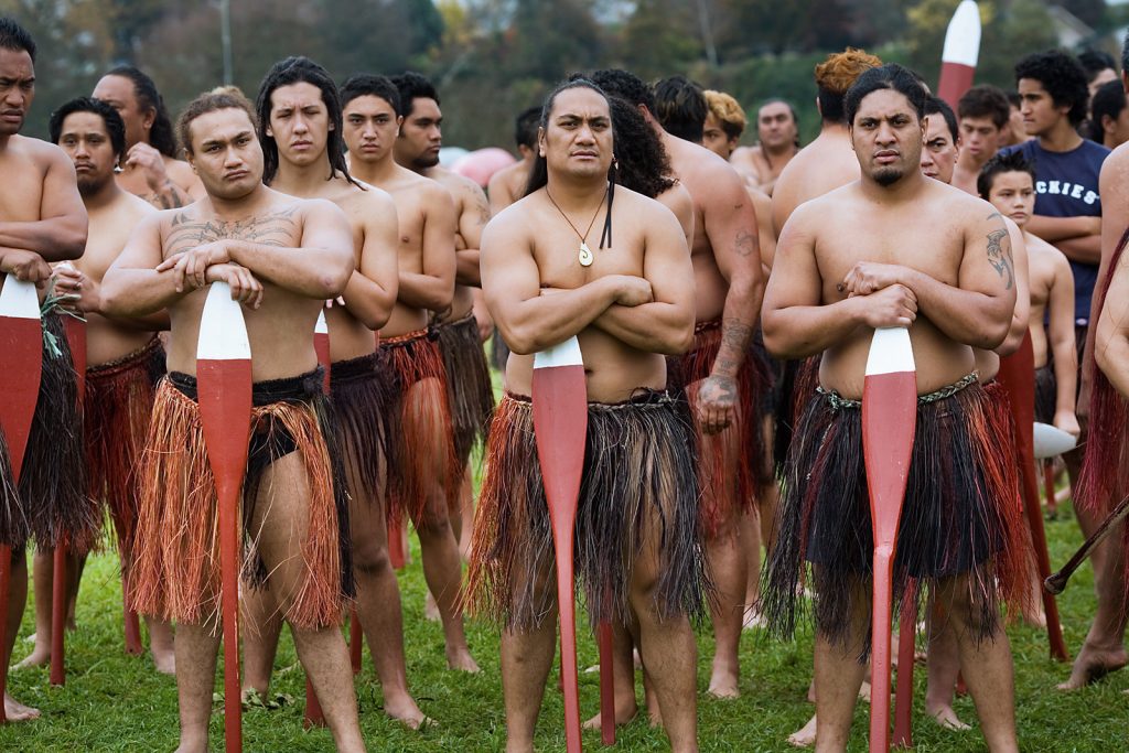New Zealand Maori rowing ceremonial coreography