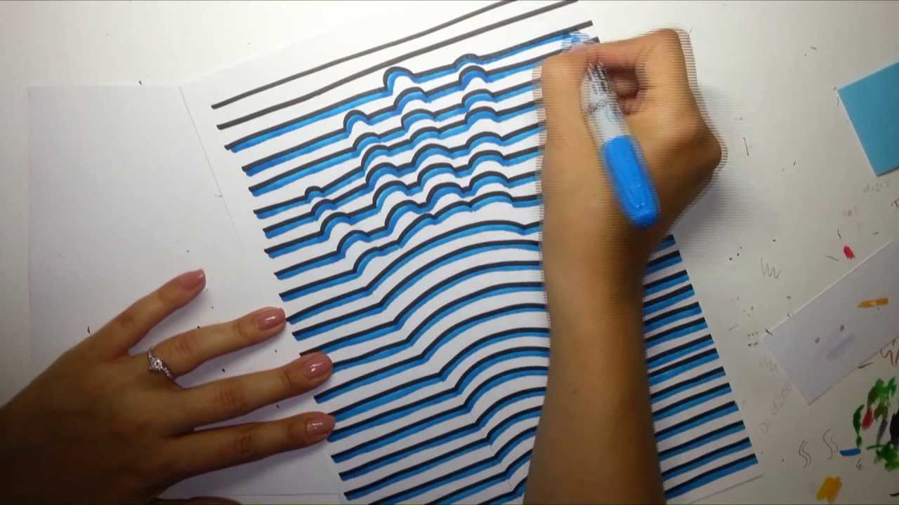 Три д руки. Иллюзия на бумаге. Оптическая иллюзия рука. Объемная рука. 3д рисование для детей.