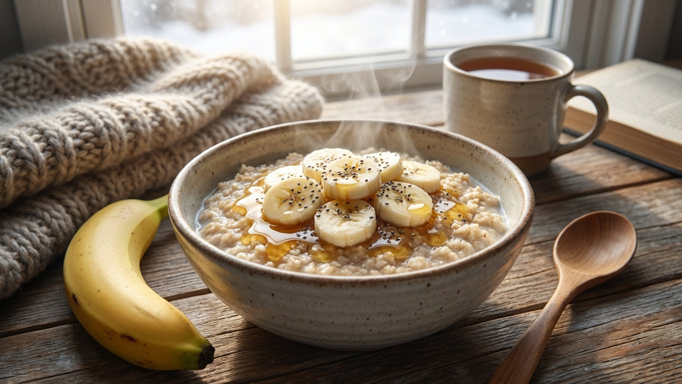 Բանան և վարսակի փաթիլներ՝ էներգիայի համար