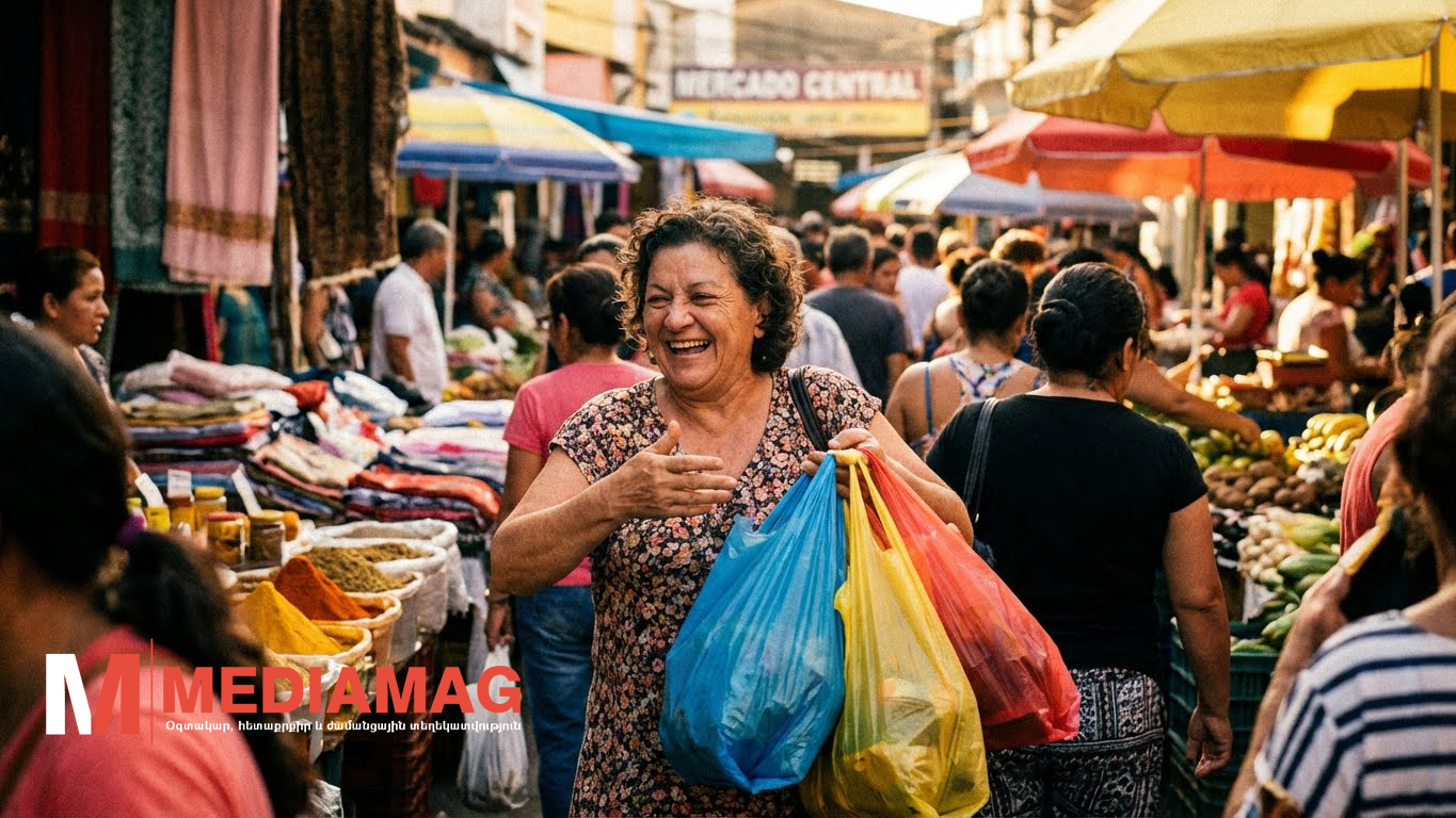 Մալաթիա-Սեբաստիան որպես կենսուրախ կին՝ տոպրակներով